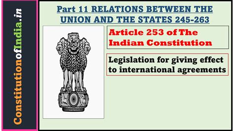 Article 253 in The Constitution Of India 1949 - Indian Kanoon