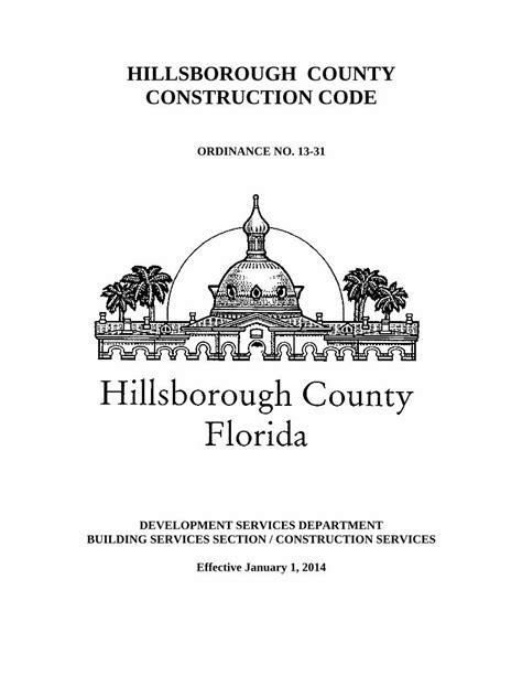 Article I. HILLSBOROUGH COUNTY CONSTRUCTION CODE - eLaws