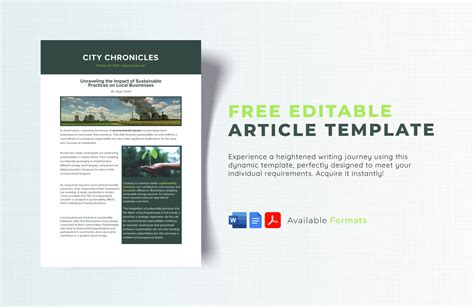 Article Writing Template in Word PDF Google Docs Download