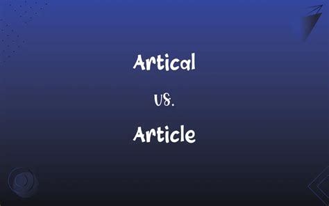 Article or artical? - Spelling Which Is Correct How To Spell