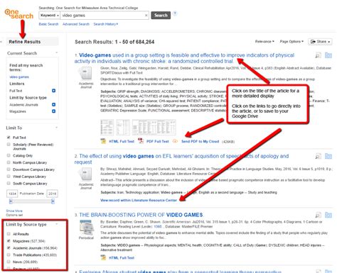 Article search. Aug 7, 2023 · After you've searched for and found appropriate articles, look for links to the HTML, PDF, or full-text versions of the article. If the database doesn't have the full-text of article, make note of the citation and follow our instructions for finding Articles from a Journal . 