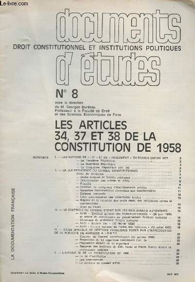Articles 34, 37 et 38 de la constitution de 1958. - Spss base systems syntax reference guide release 5 0.