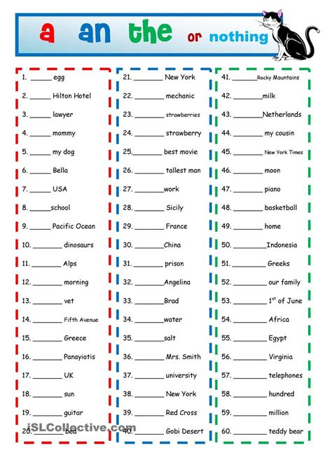 Articles In English Grammar Exercises Online