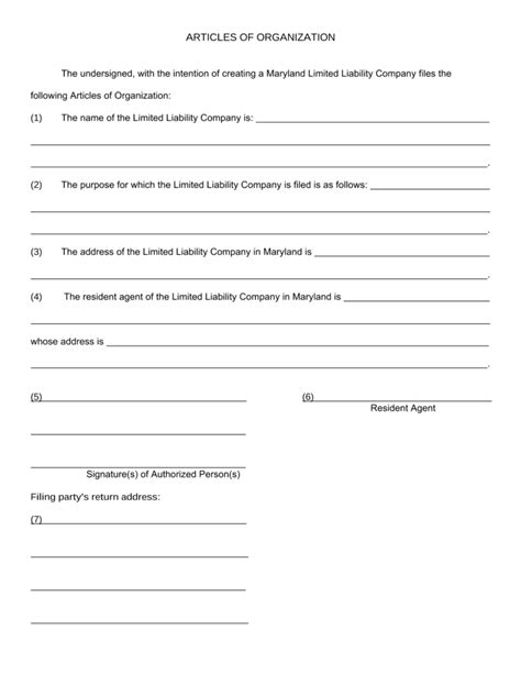 Articles Of Organization What They Are And How To File Them throughout