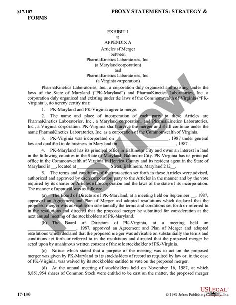 Articles of Merger (MN) Practical Law