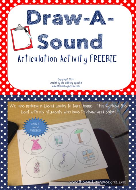 Articulation ActivityDraw a Sound FREE Worksheet! thedabblingspeechie