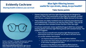 Artificial, blue-light filtering lenses in the eye for ... - Cochrane