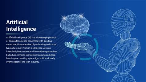 Artificial Intelligence PowerPoint template and Machine Learning