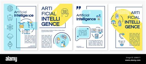 Artificial Intelligence Technology Brochure Template Stock Vector