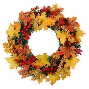 Artificial Maple Leaf Wreath - The Range