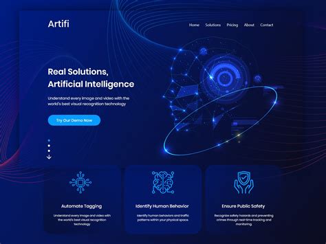 Artificial intelligence Web Layout Design on Behance