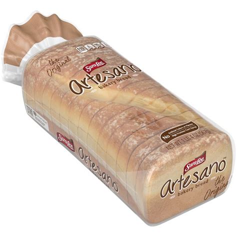 Artisano bread. Never any artificial flavors. Per 1 Slice: 110 calories; 0.5 g sat fat (3% DV); 170 mg sodium (7% DV); 5 g total sugars. 0 g of trans fat per slice. A low fat ... 