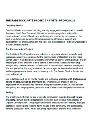 Artist Proposal Example Fresh Artist Proposal Example Art Project