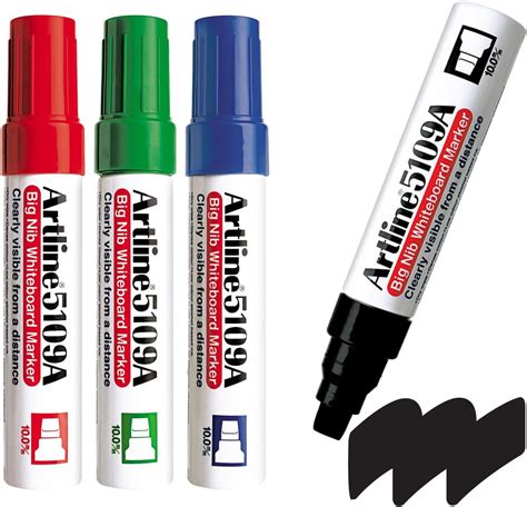 Artline 5109A Extra Thick Whiteboard Pens - Pack 4