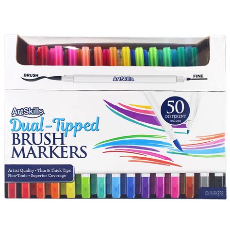 Artskills - ArtSkills Dual-Ended Alcohol Markers are the ideal choice for illustrators seeking precision and versatility. Achieve intricate details and bring your illustrations to life with the seamless blending and layering capabilities of these markers. The dual-ended brilliance that combines the precision of a fine tip with the versatility of a chisel ...