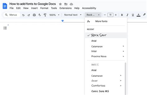 Artsy fonts on google docs.  For custom fonts, you might need to use desktop methods...