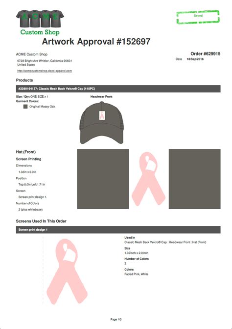 Artwork Approvals List Help
