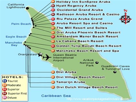 tropicana aruba resort & casino mapa