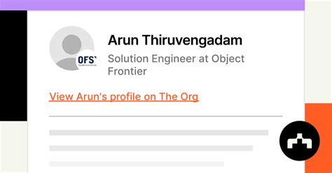 Arun Thiruvengadam - Solution Engineer - ObjectFrontier