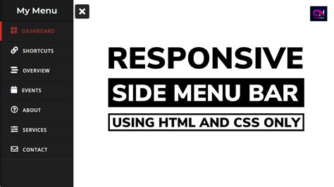 As you can see in the image, this is a Side Menu Bar using HTML & CSS