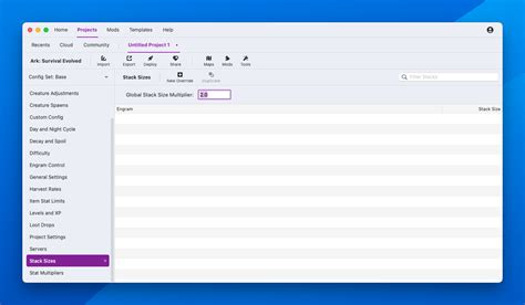 Asa stack size multiplier.  Applies your size rules (multiplier and optional ...
