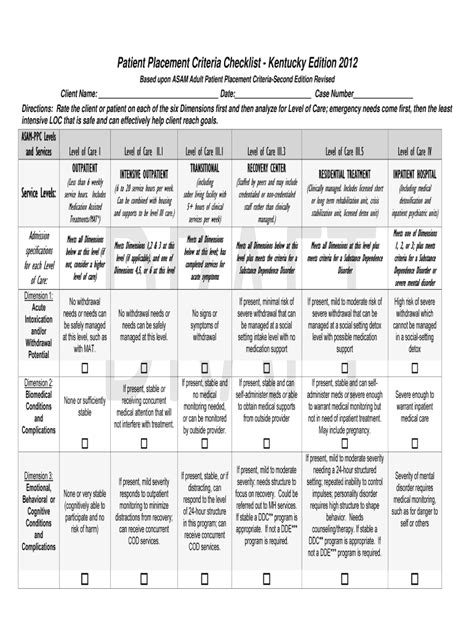 Asam Criteria Cheat Sheet Form Fill Out and Sign Printable PDF