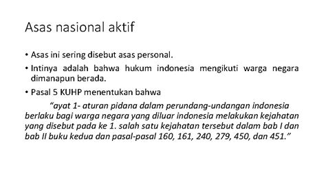 Asas nasional aktif Asas ini sering disebut asas - SlideToDoc.com