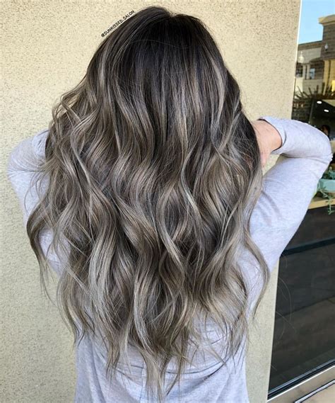 Ash brown can still look amazing on dark hair, and here’s proof. These charcoal highlights put an unexpected twist to the ash brown hair trend. Best of balayage. Balayage, which are hand-painted highlights, is a great way to ease into the ash brown hair colour trend if you’re looking for something a bit more subtle.. 