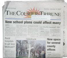 Asheboro newspaper courier tribune. By COURIER-TRIBUNE STAFF. Apr 23, 2024 Updated Apr 24, 2024. DAVIDSON COUNTY — A graduate of Asheboro High School will become the new Davidson County attorney. The Davidson County Board of ... 