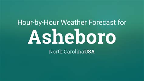 Point Forecast: Asheboro NC. 35.7°N 79.8°W (Elev. 843 ft) Last Update: 3:02 am EDT Oct 3, 2023. Forecast Valid: 5am EDT Oct 3, 2023-6pm EDT Oct 9, 2023. Forecast Discussion. . 