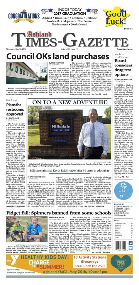 Ashland gazette. ASHLAND – The opportunity to buy good quality, stylish clothing in Ashland increased dramatically with the opening of a small store. Deputy on road to recovery after injury during pursuit WAHOO – A deputy with the Saunders County Sheriff’s Office is home from the hospital after a fiery crash ended a police pursuit last week. 