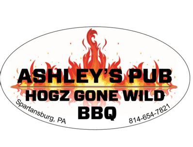 Ashley's Pub BBQ & Catering. Ashley's Pub is located on Main Street in Spartansburg, PA. Come down for drinks, food, and friends.. 