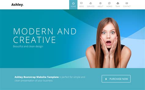 Ashley One Page Parallax Wrapbootstrap