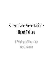 Ashley Srb - APPE: Advanced Heart Failure Elective …