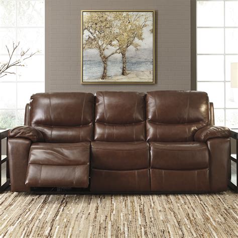 Ashley brown Leather Sofa set (5 seater)- 4 Reclining - furniture