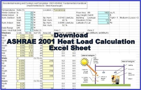 Ashrae cooling load calculation excel sheet.  ASHRAE Standards Addenda, Errata, and Interpreta...