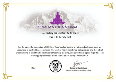 Ashram yoga schedule.  This certificate allows participants to practice ...