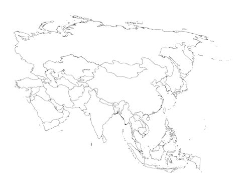 Asia Printable Map