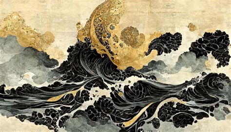 Asian art on black background.  Less Searching, More Finding With Getty Image...