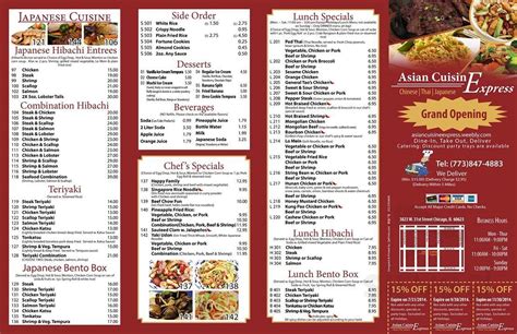 Asian cuisine express. Chinese Dishes. From appetizers and soups to traditional favourites and house specials, you’ll find delicious selections to match any appetite or taste when you visit Chinese Express. We are licensed to serve wine and beer and all menu items are available for dine-in, takeout and fast home delivery. Please follow the link below to view our ... 