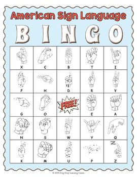 Asl Alphabet Bingo Game American Sign Language Activity By Drag Drop Learning