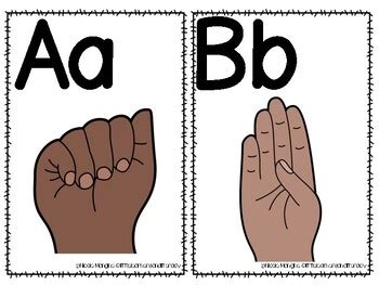 Asl American Sign Language Alphabet Flash Cards Alphabet Line