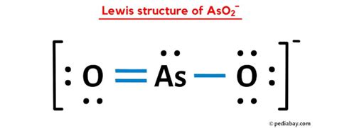 Chemistry questions and answers. To answer the questions, interpret the following Lewis diagram for AsO2-. 1. For the central arsenic atom: The number of non-bonding electrons = The number of bonding electrons = The total number of electrons = The central arsenic atom fill in the blank: A. obeys the octet rule. B. has less than an octet.