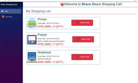 Asp.Net Core Blazor Server E-Commerce Shopping cart live