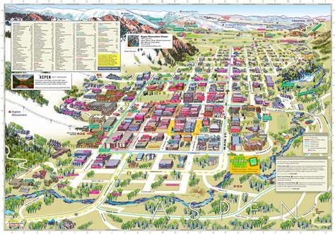 Aspen map. Aspen tourist map. Click to see large. Description: This map shows restaurants, hotels, shops, points of interest, tourist attractions and sightseeings in Aspen. You may download, print or use the above map … 