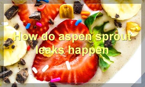 Aspen sprout leaks