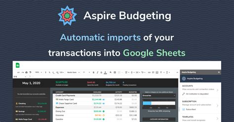 Aspire budget. r/aspirebudgeting. • 3 yr. ago. Sapphire_Rapids. Announcing the Aspire Budget v3.3 Preview - show Net Worth values on the Dashboard, credit card updates, and more! Hey … 