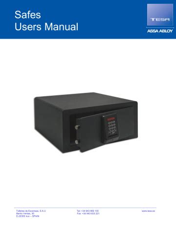 Assa abloy safe box user manual. .  View & download of more than 4551 Assa Abloy PDF ...