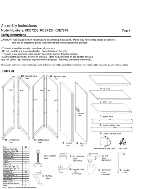 Assembly Instructions - Sandusky