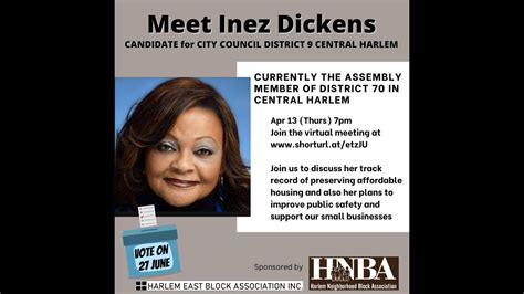 Assembly Member Inez Dickens meet Harlem